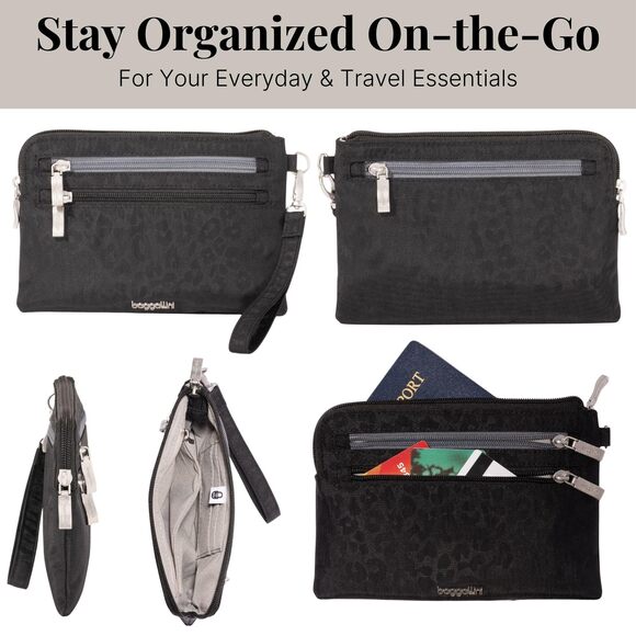 Baggallini RFID Currency Organizer Wristlet - Lightweight 8  6686 RFID Currency Organizer Wristlet - Lightweight 8\